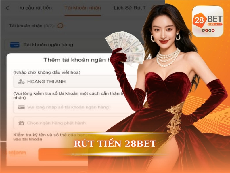 Các phương thức rút tiền được hỗ trợ tại 28BET