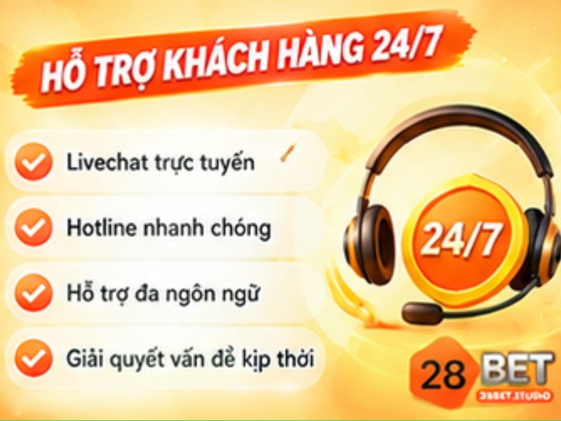 Chăm Sóc Khách Hàng 28BET tận tâm